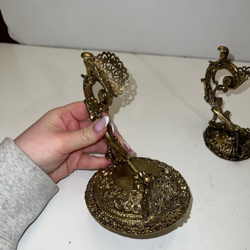 Two brass holders - Picture 2 of 8